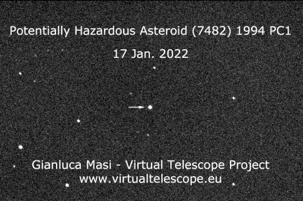 Potentially Hazardous asteroid (7482) 1994 PC1. 17 Jan. 2022.