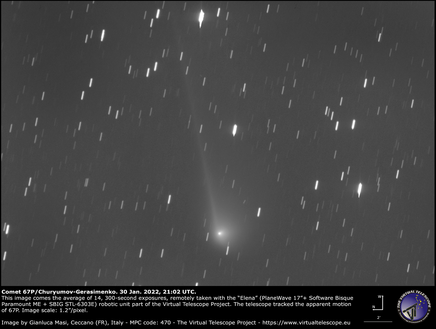 Comet 67P/Churyumov-Gerasimenko: 30 Jan. 2022.