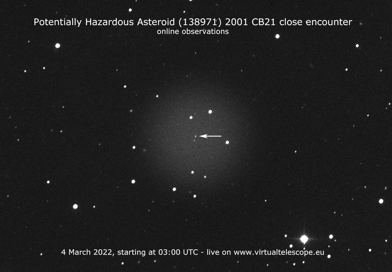 Potentially Hazardous Asteroid (138971) 2001 CB21: poster of the event.
