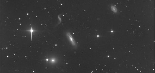 Galaxies NGC 3185, NGC 3187, NGC 3189/90, NGC 3193(Hickson 44 group) and many more fainter ones. 23 Mar. 2022.