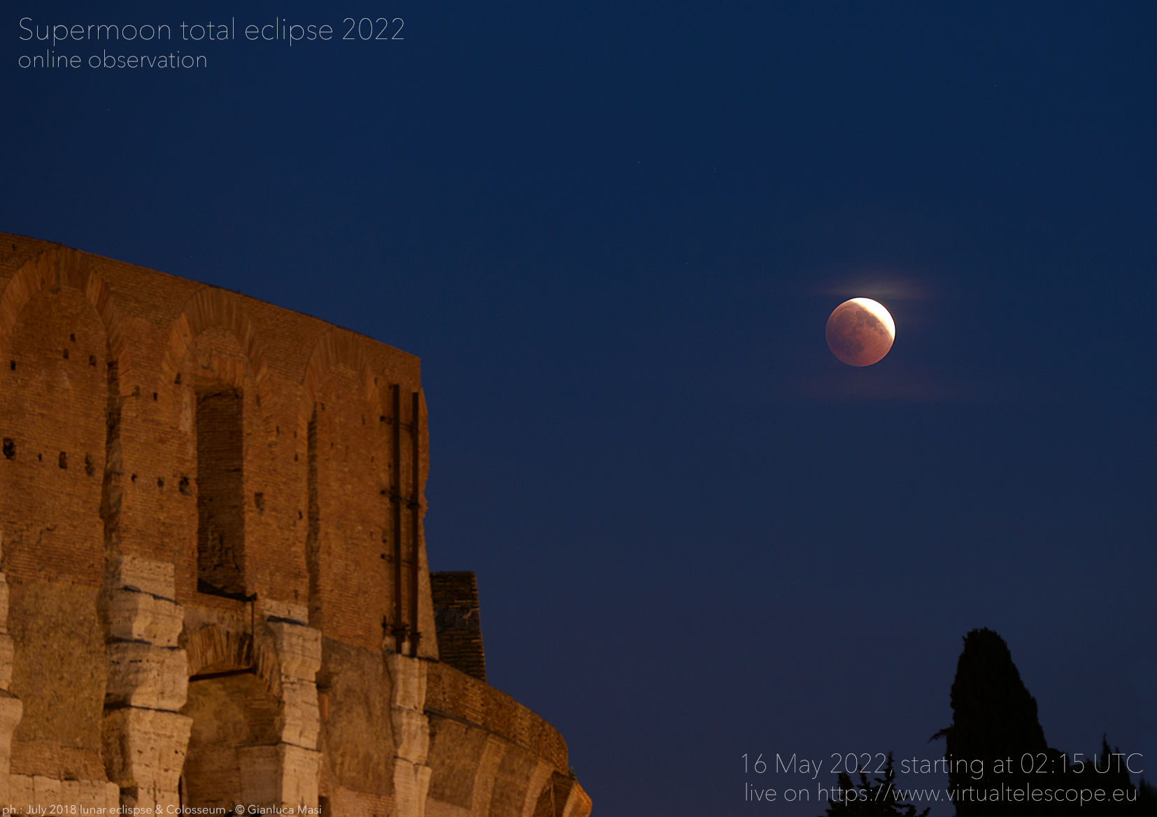 Supermoon total eclipse 2022: poster of the event.