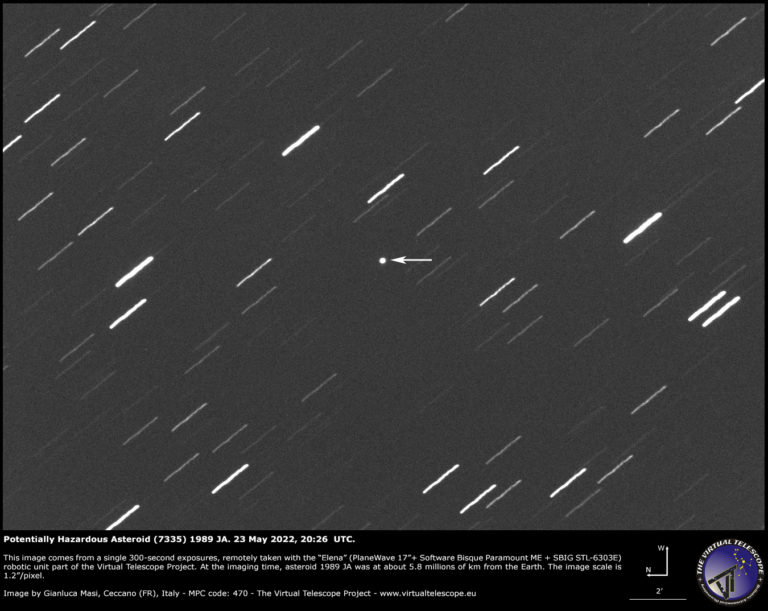 Fotografie z kategorie NEO: Planetka (7335) 1989 JA