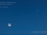 “The Moon meets Venus, a stunning conjunction" - poster of the event.