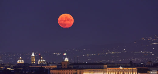 The June 2022 Strawberry Supermoon - poster of the event.