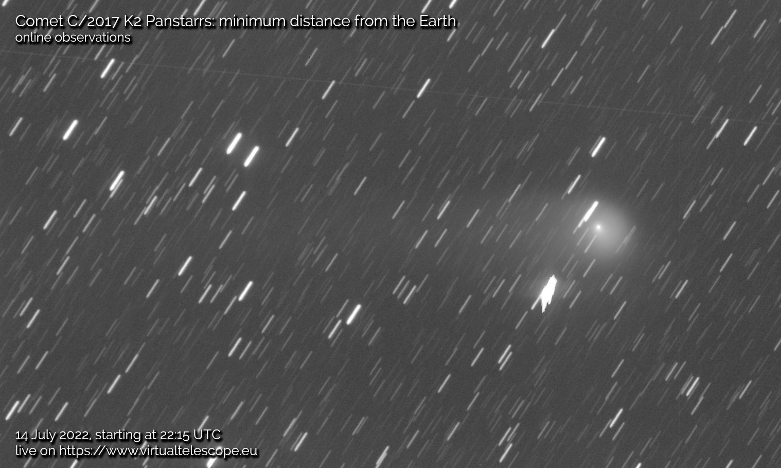 Comet C/2017 K2 Panstarrs, live observation - poster of the event.