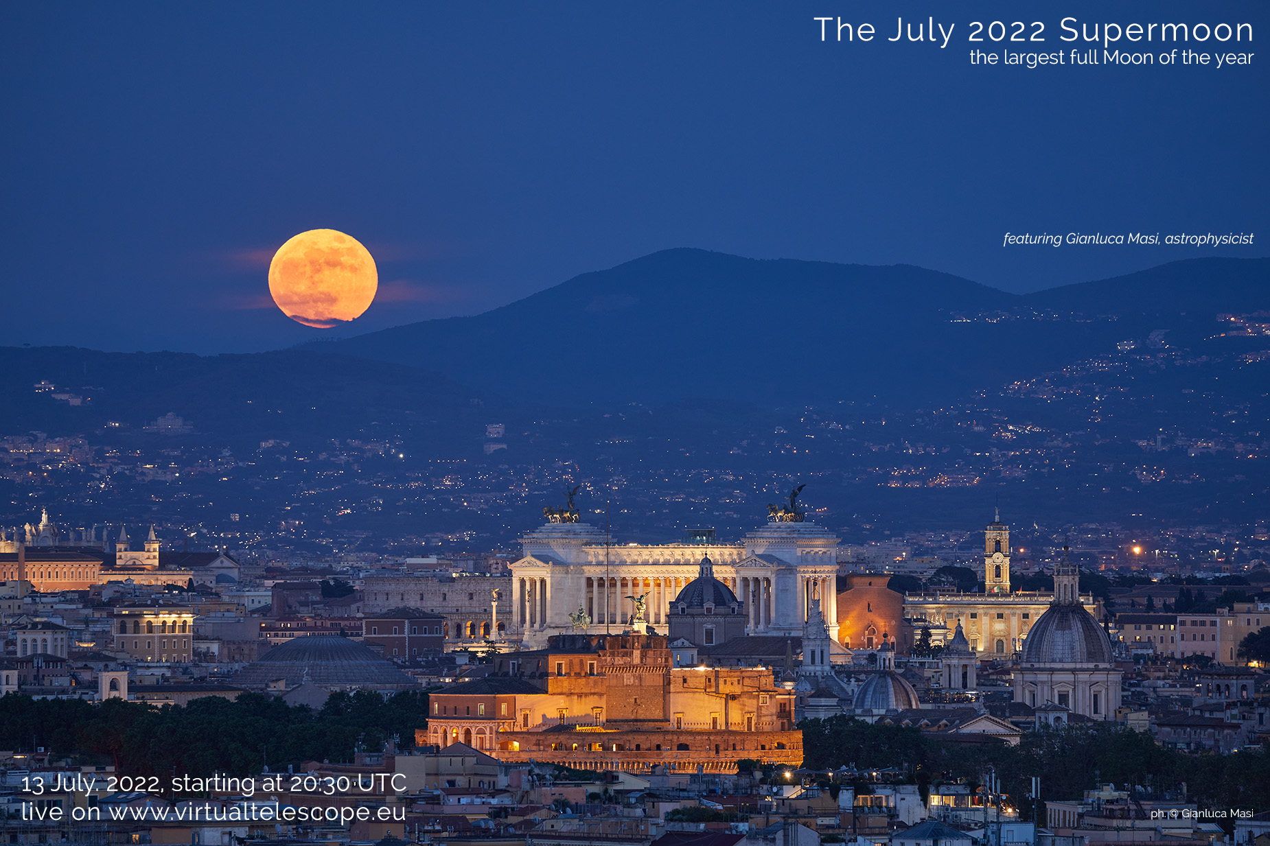 The July 2022 Supermoon - poster of the event.