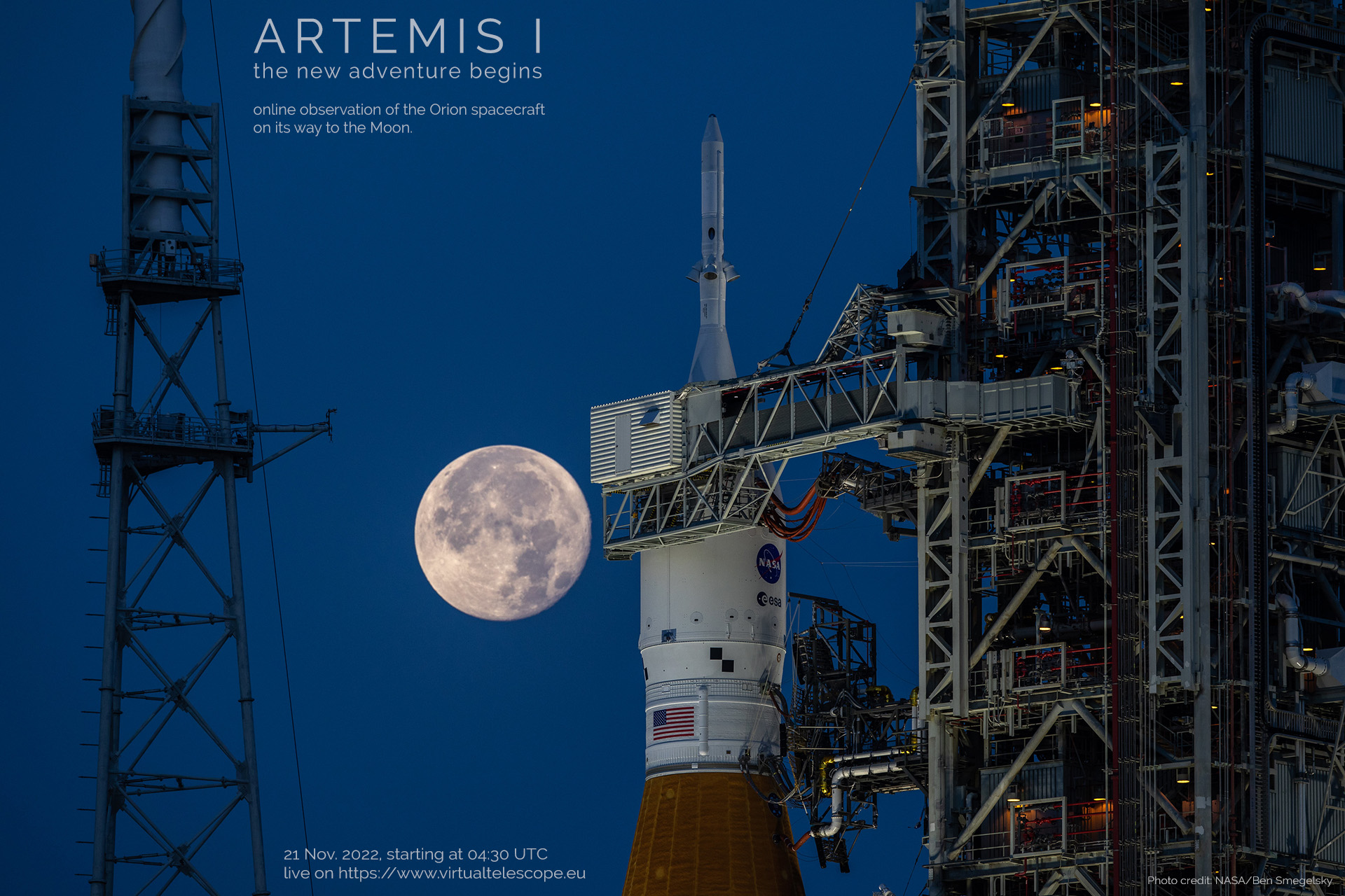 Artemis I launch: poster of the event.