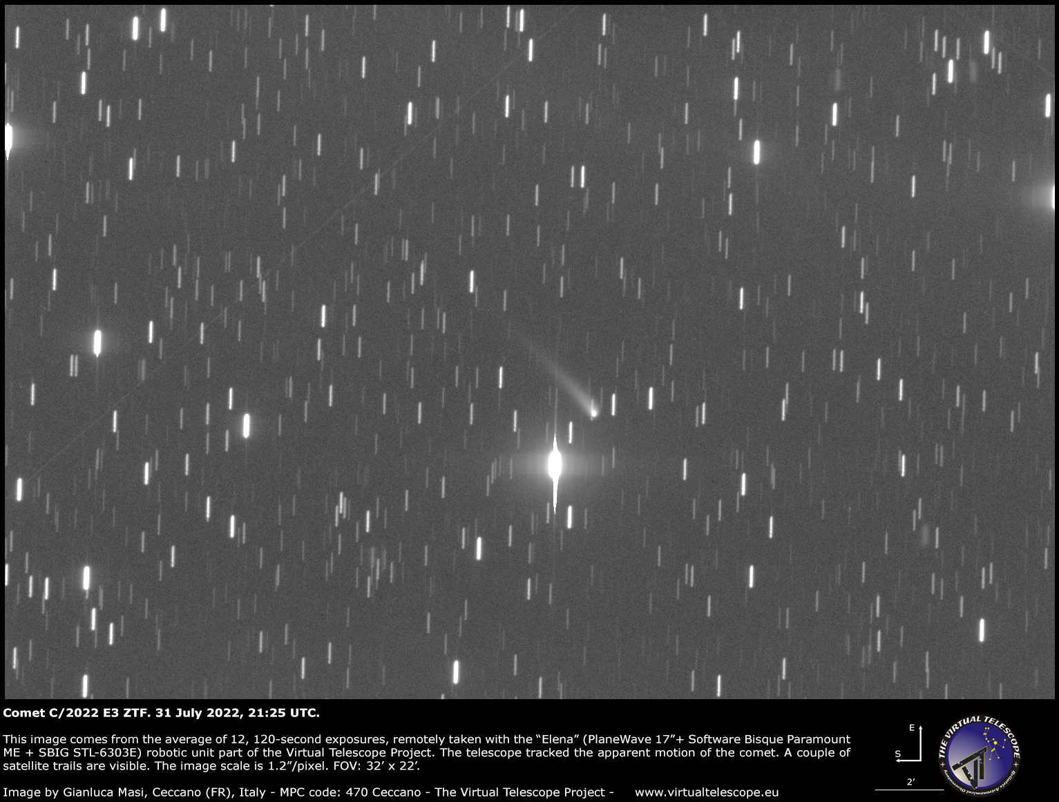 Comet C/2022 E3 ZTF. 31 July 2022.
