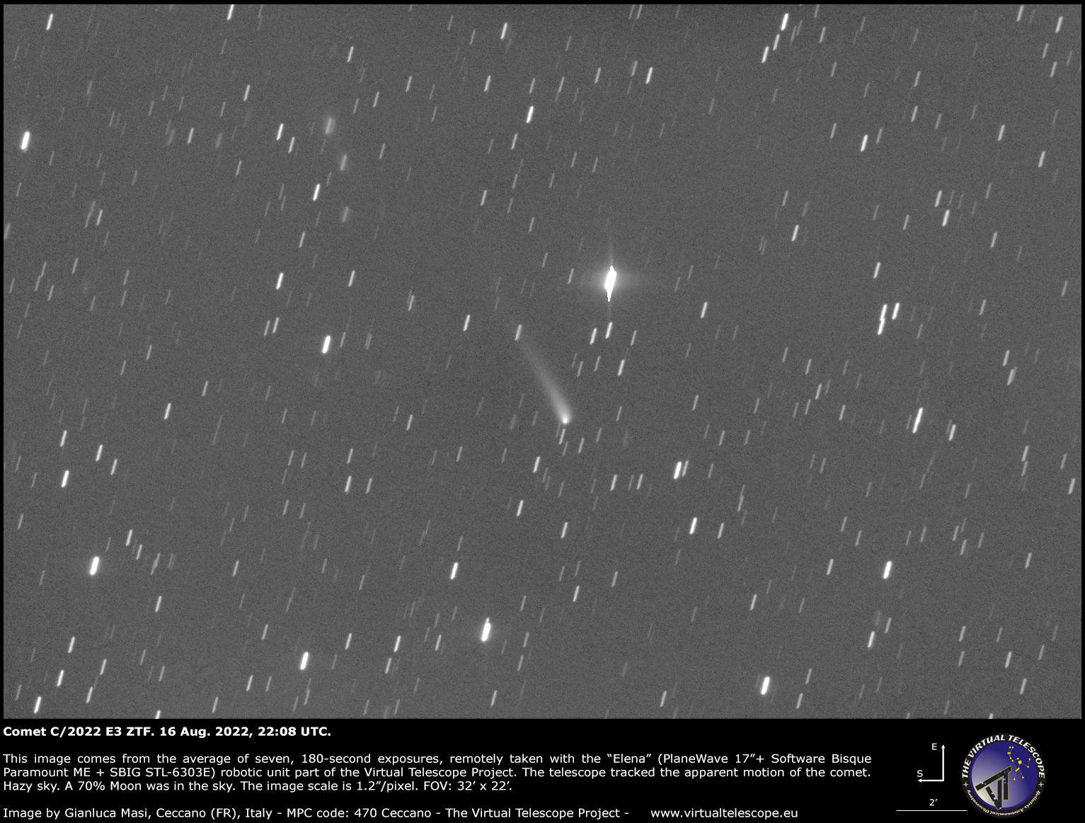 Comet C/2022 E3 ZTF. 16 Aug. 2022.