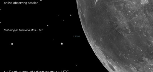 The Moon occults planet Uranus: poster of the event.