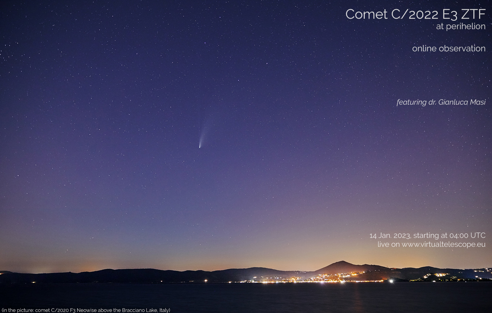 Comet C/2022 E3 ZTF at perihelion: poster of the 14 Jan. 2023 event.