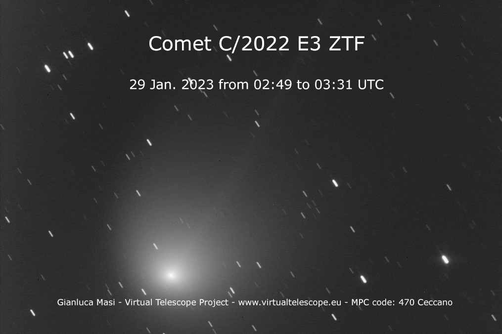  Comet C/2022 E3 ZTF: a time-lapse. 29 Jan. 2023.