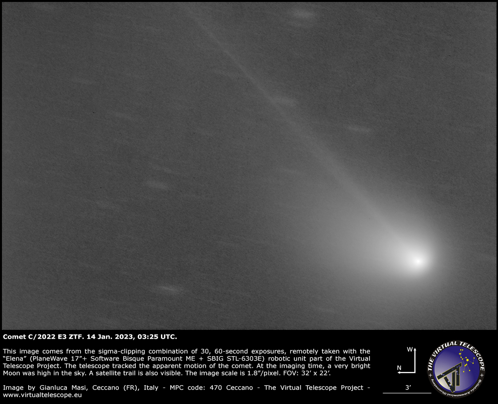 Comet C/2022 E3 ZTF: Neues Bild und Live-Briefing – 14. Januar 2023