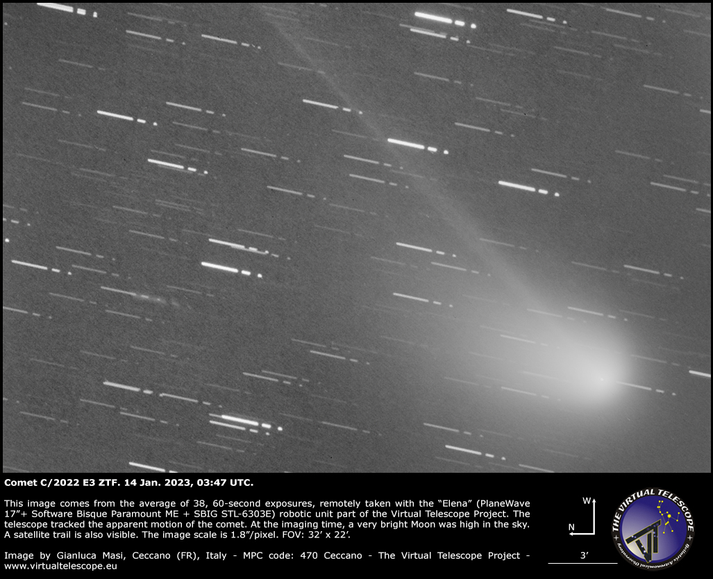 Comet C/2022 E3 ZTF, different processing. 14 Jan. 2023.
