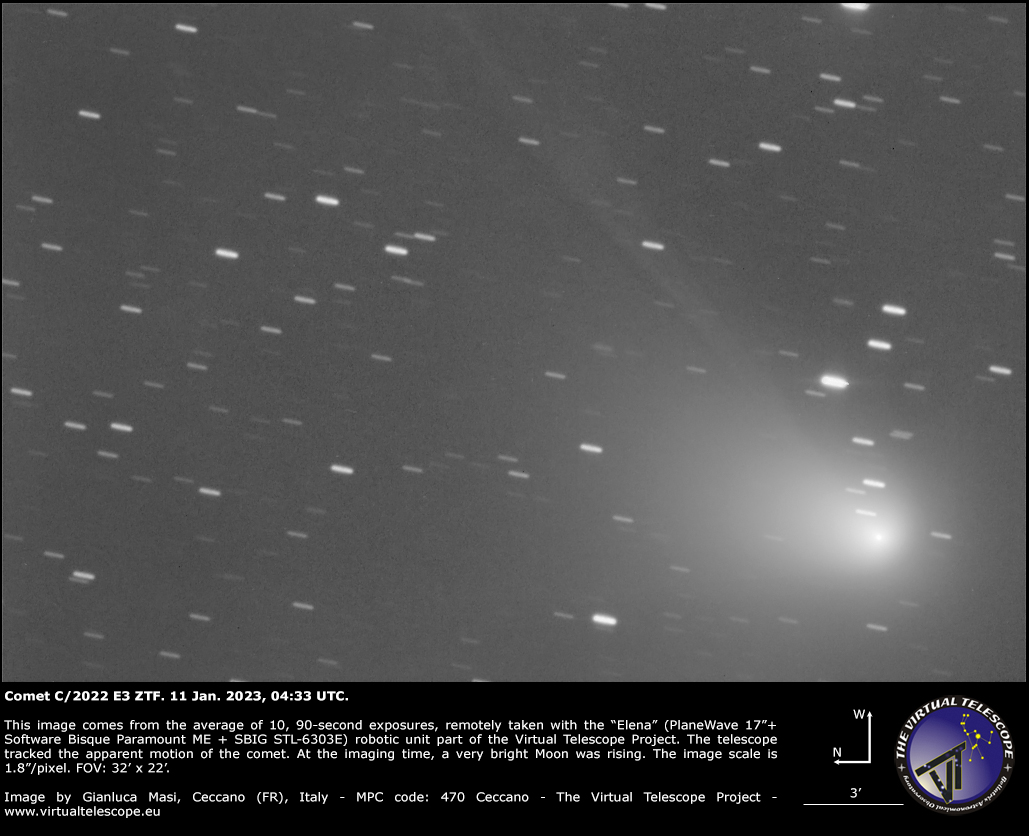Comet C/2022 E3 ZTF. 11 Jan. 2023.