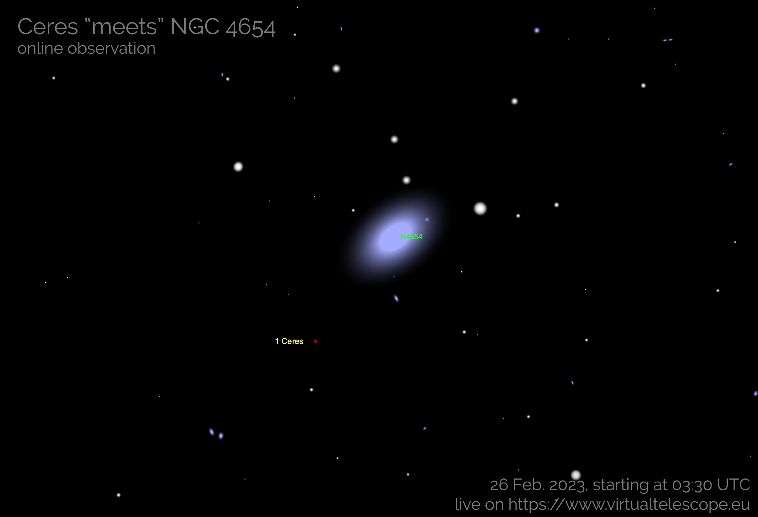 Ceres “meets” NGC 4654: poster of the event.