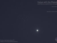 Venus with the Pleiades, Mercury easternmost elongation: poster of the event.