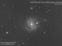 Dwarf Planet Ceres “meets” galaxy M100: poster