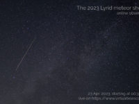 The 2023 Lyrid meteor shower: poster of the event.