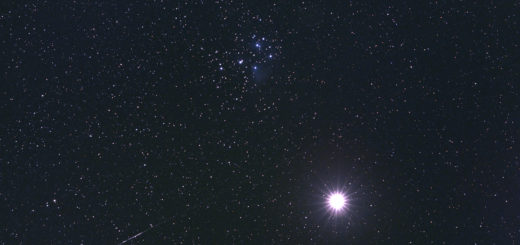 Venus slowly approaches the Pleiades. 9 Apr. 2023