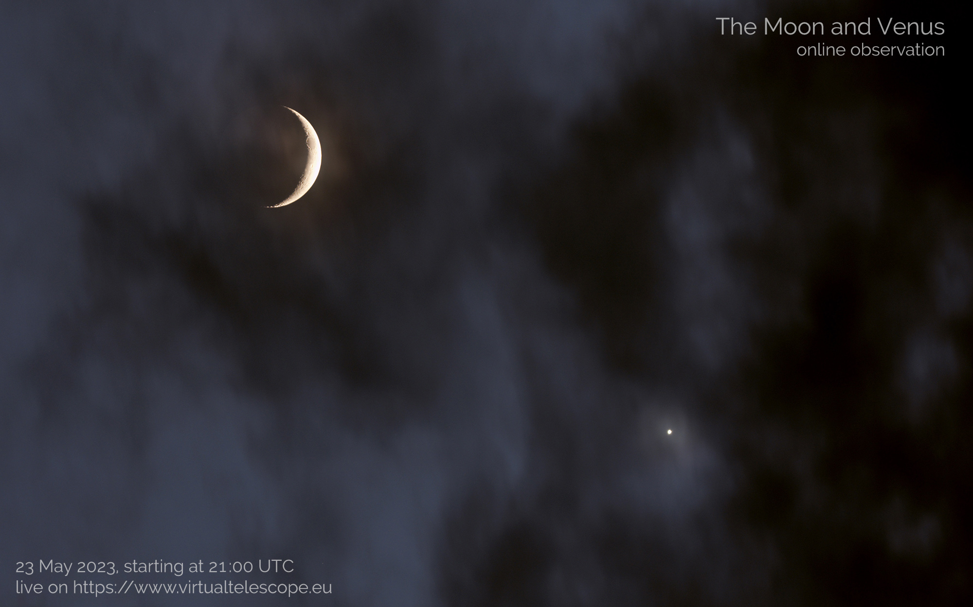 The Moon and Venus: poster of the event.
