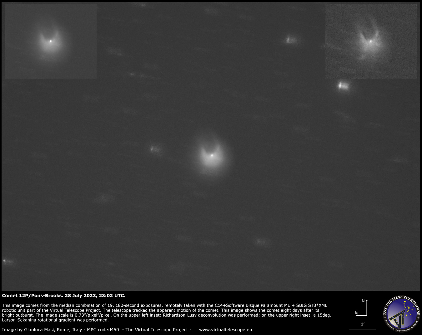 Comet 12P/Pons-Brooks in outburst: 28 July 2023.