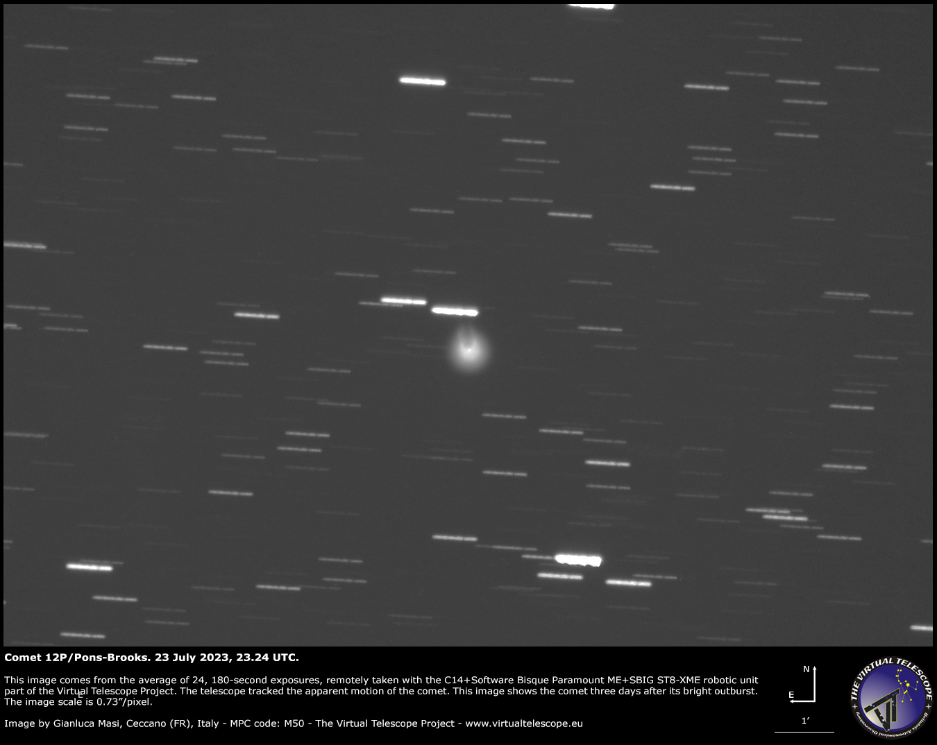 Comet 12P/Pons-Brooks in outburst: 23 July 2023.