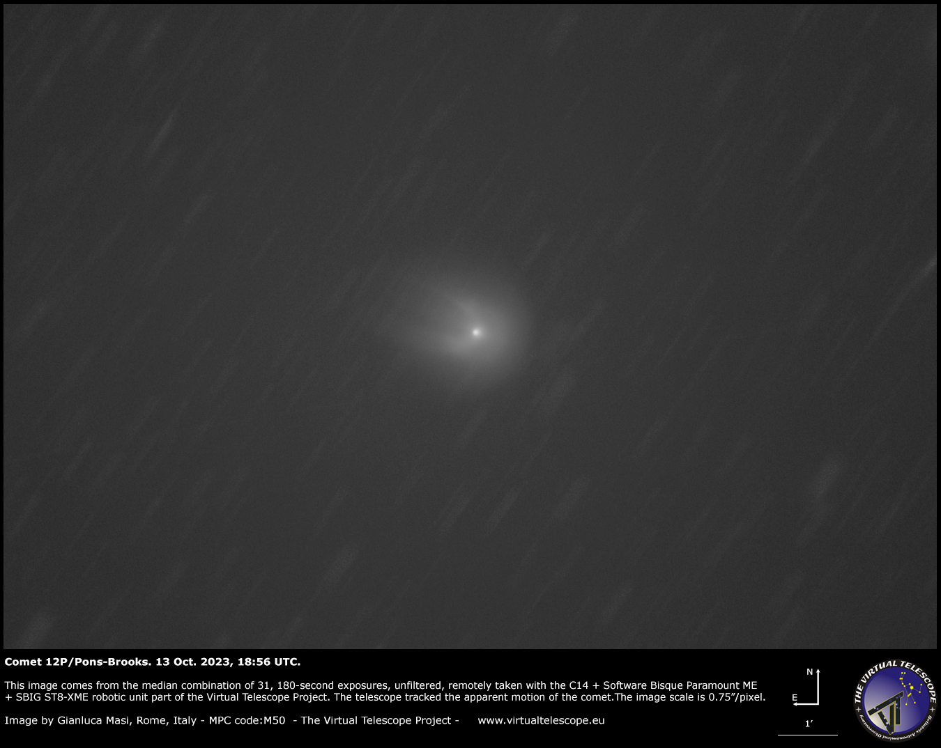 Comet 12P/Pons-Brooks in outburst: 13 Oct. 2023.