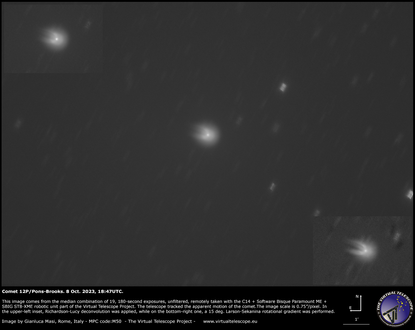 Comet 12P/Pons-Brooks in outburst: 8 Oct. 2023.