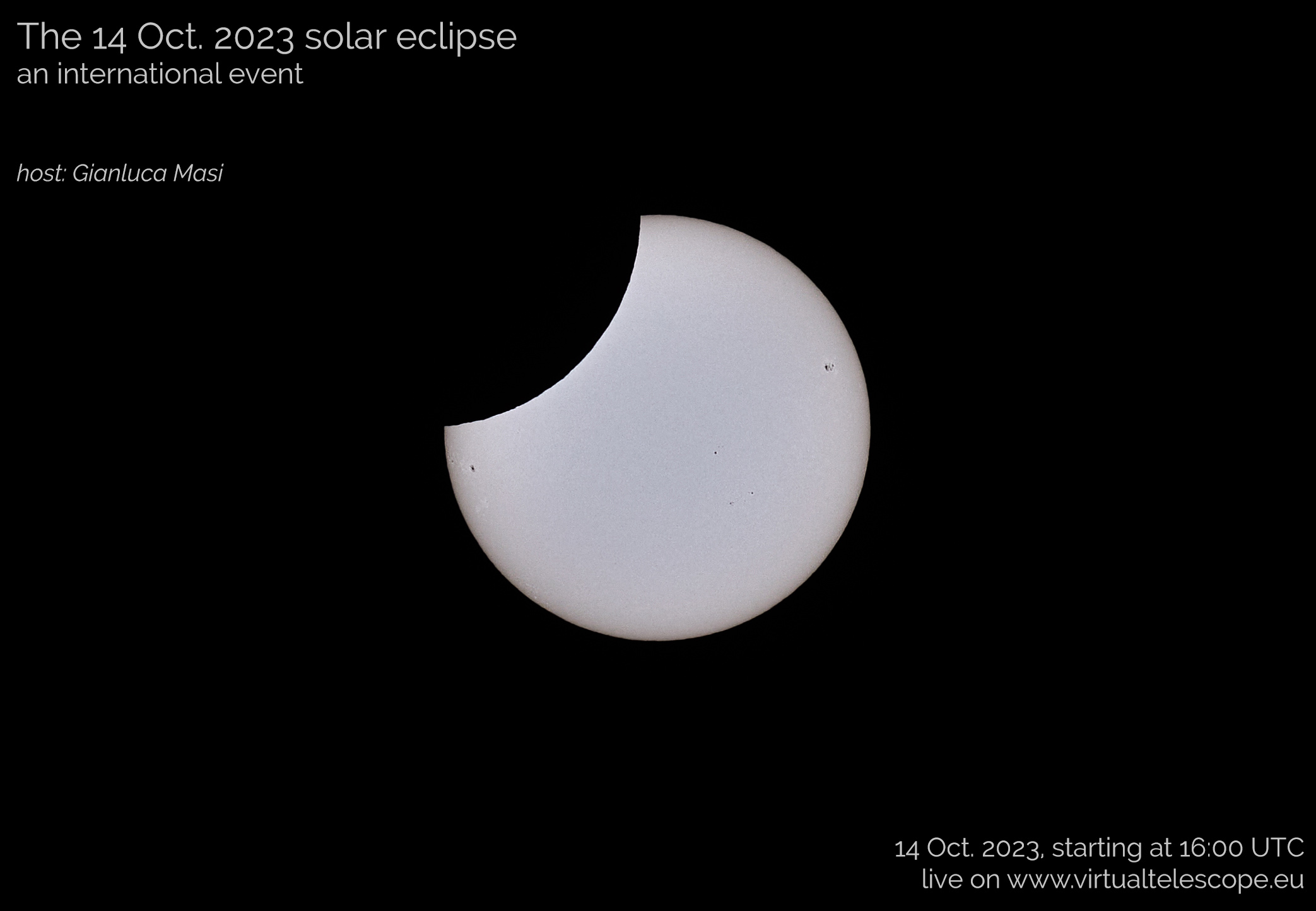 The 14 Oct. 2023 annular solar eclipse: poster of the event