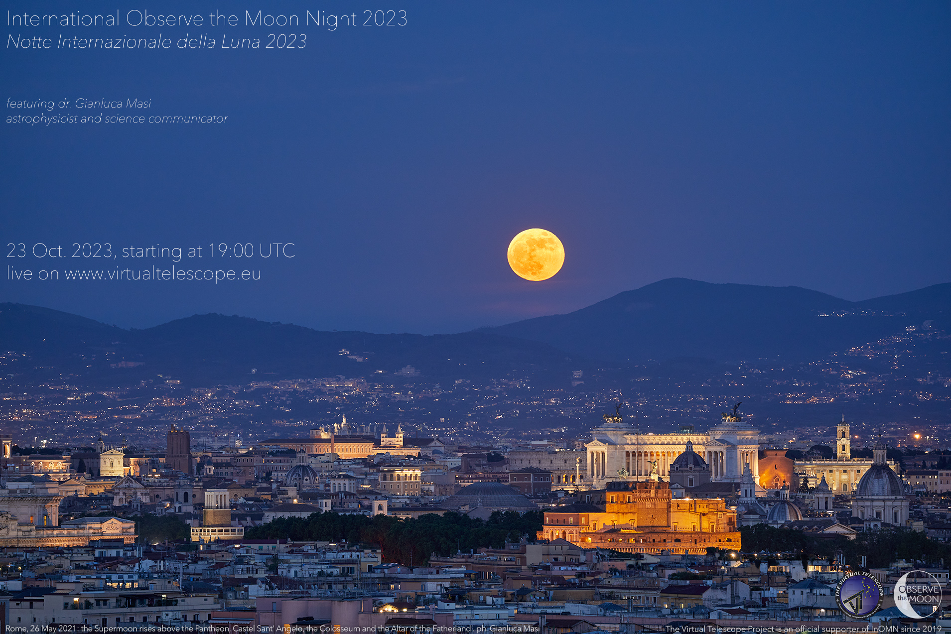International Observe the Moon Night 2023: online observation - 23 Oct. 2023.