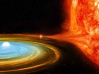 A binary system with a white dwarf which is receiving material from a companion star. Credit: NASA/CXC/M.Weiss