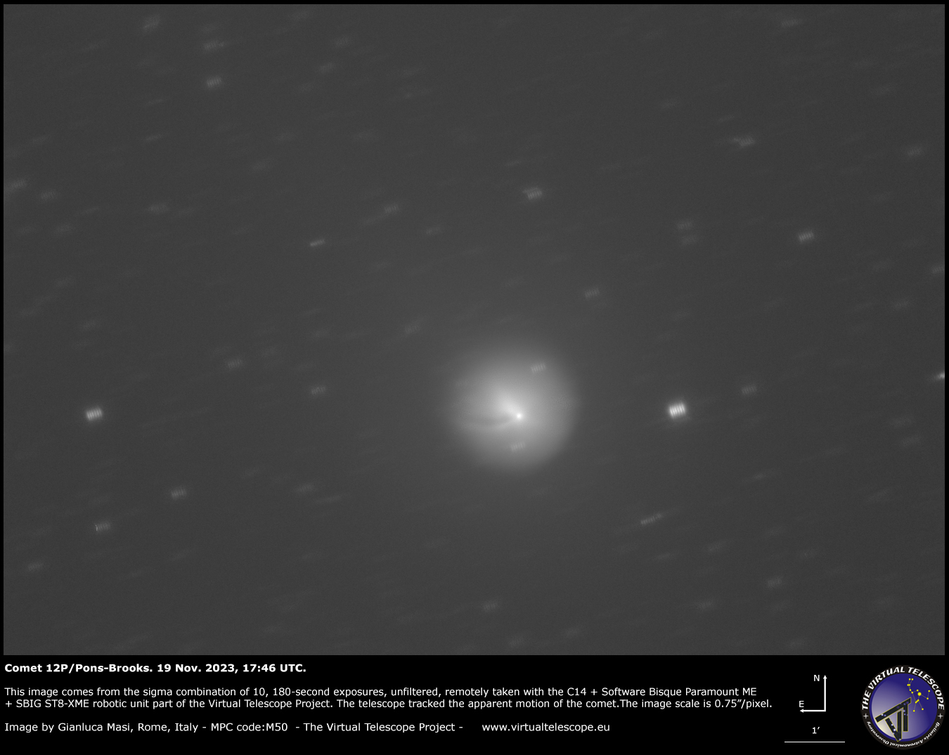 Comet 12P/Pons-Brooks in outburst: 19 Nov. 2023.