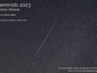 2023 Geminid meteor shower: poster of the event.