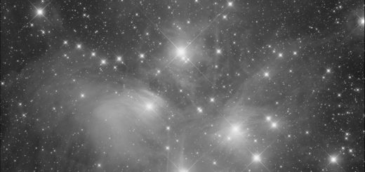The Pleiades (Messier 45) open star cluster. 8 Nov. 2023.