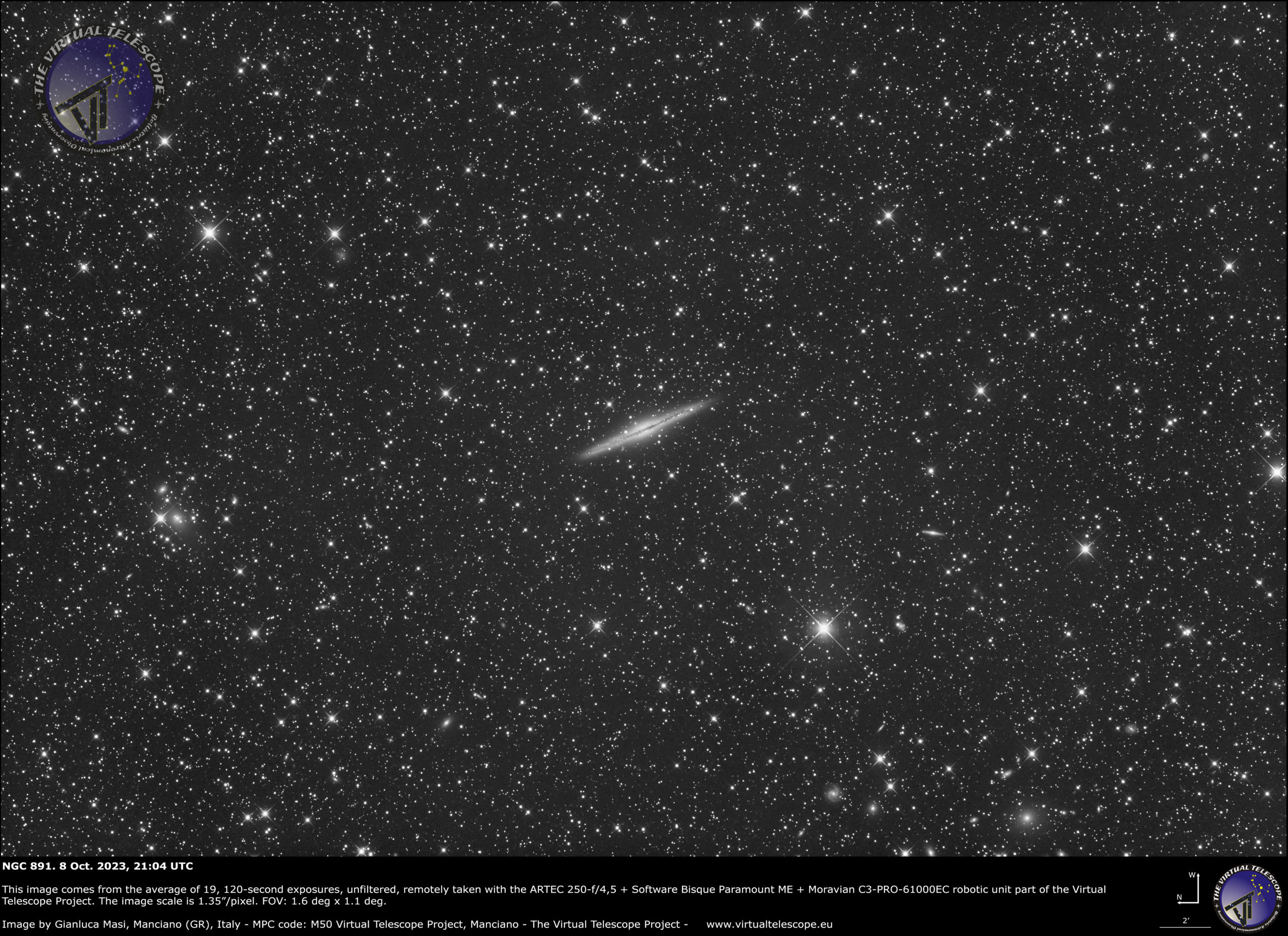 NGC 891. 8 Oct. 2023.