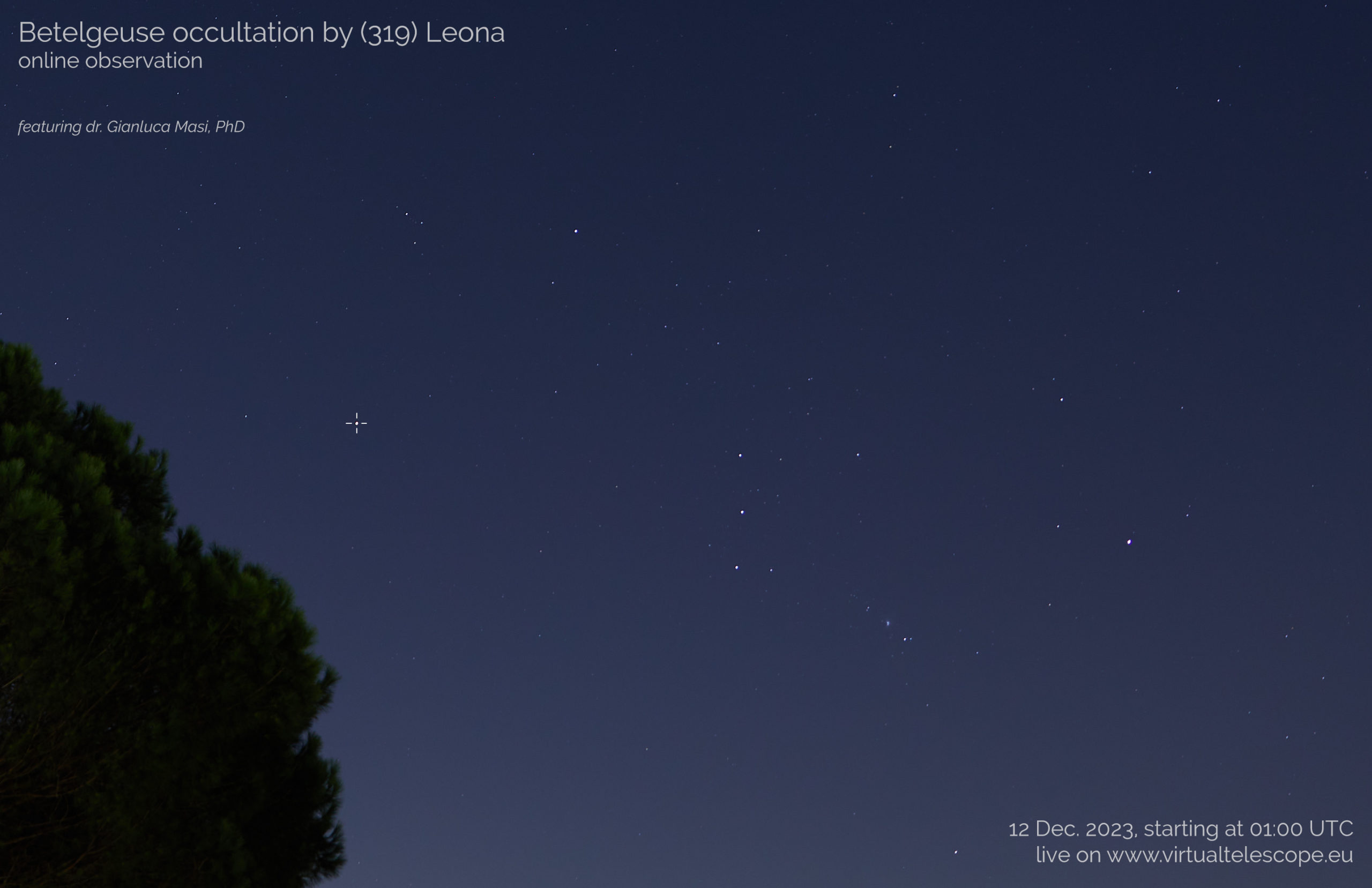 Ocultación extremadamente rara de Betelgeuse por el asteroide (319) Leona: Evento en línea – 12 de diciembre de 2023