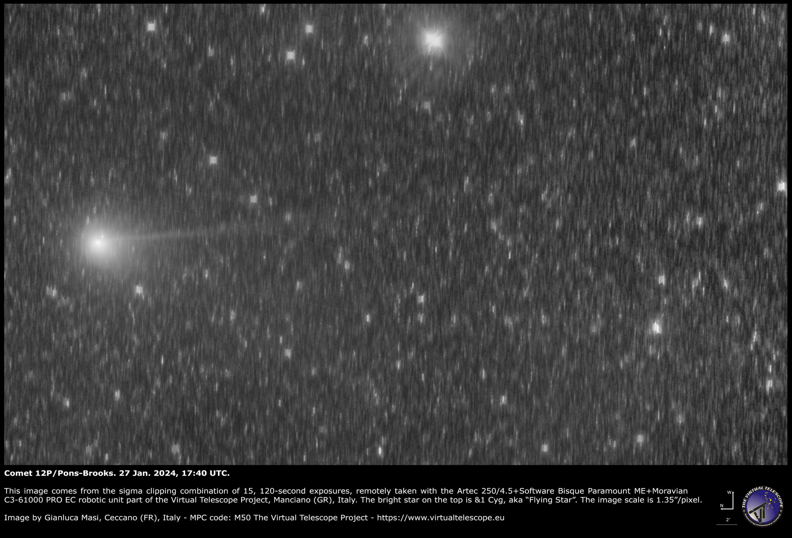 Cometa 12P/Pons-Brooks: nueva imagen – 27 de enero de 2024