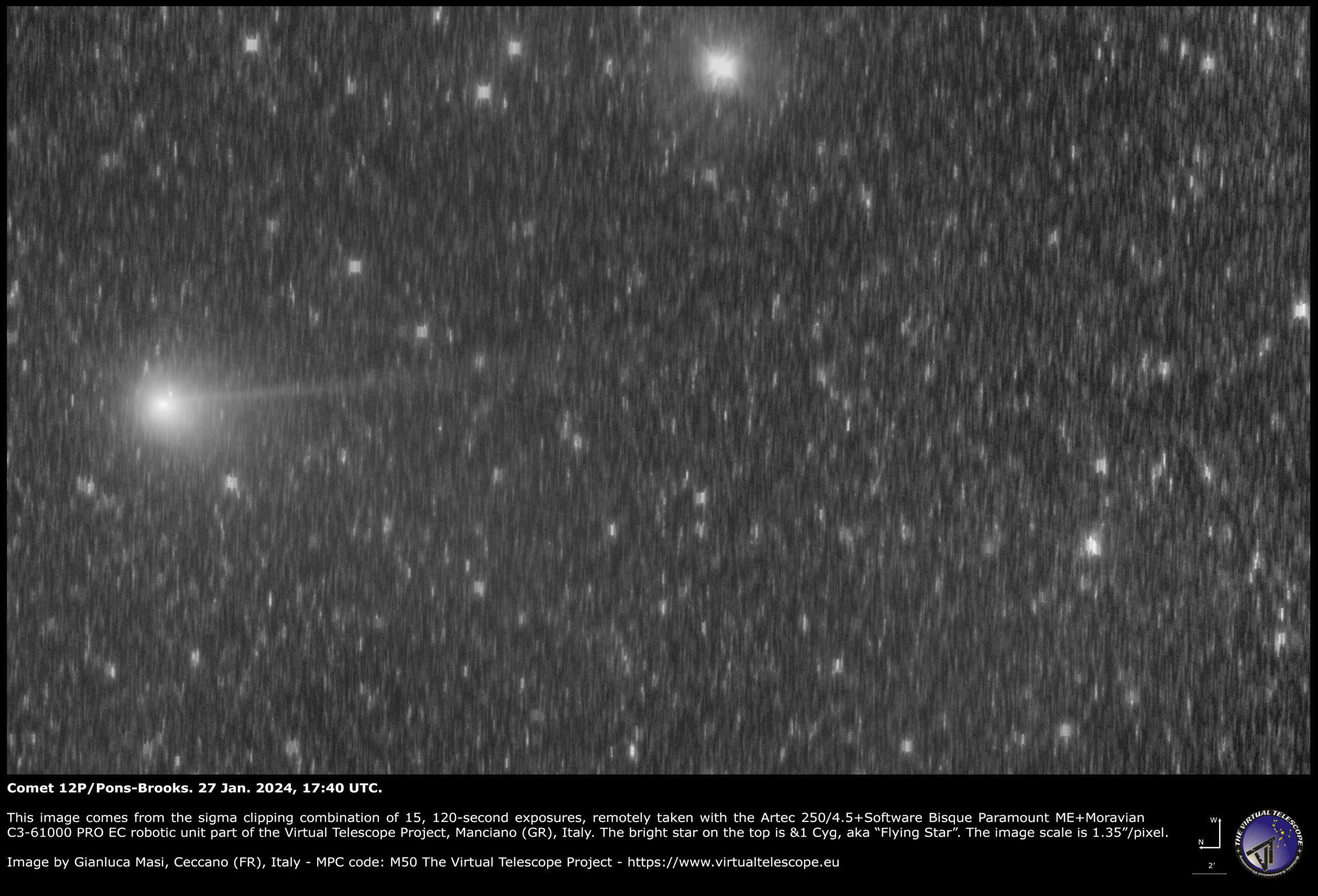 Comet 12P/Pons-Brooks: 27 Jan. 2024.
