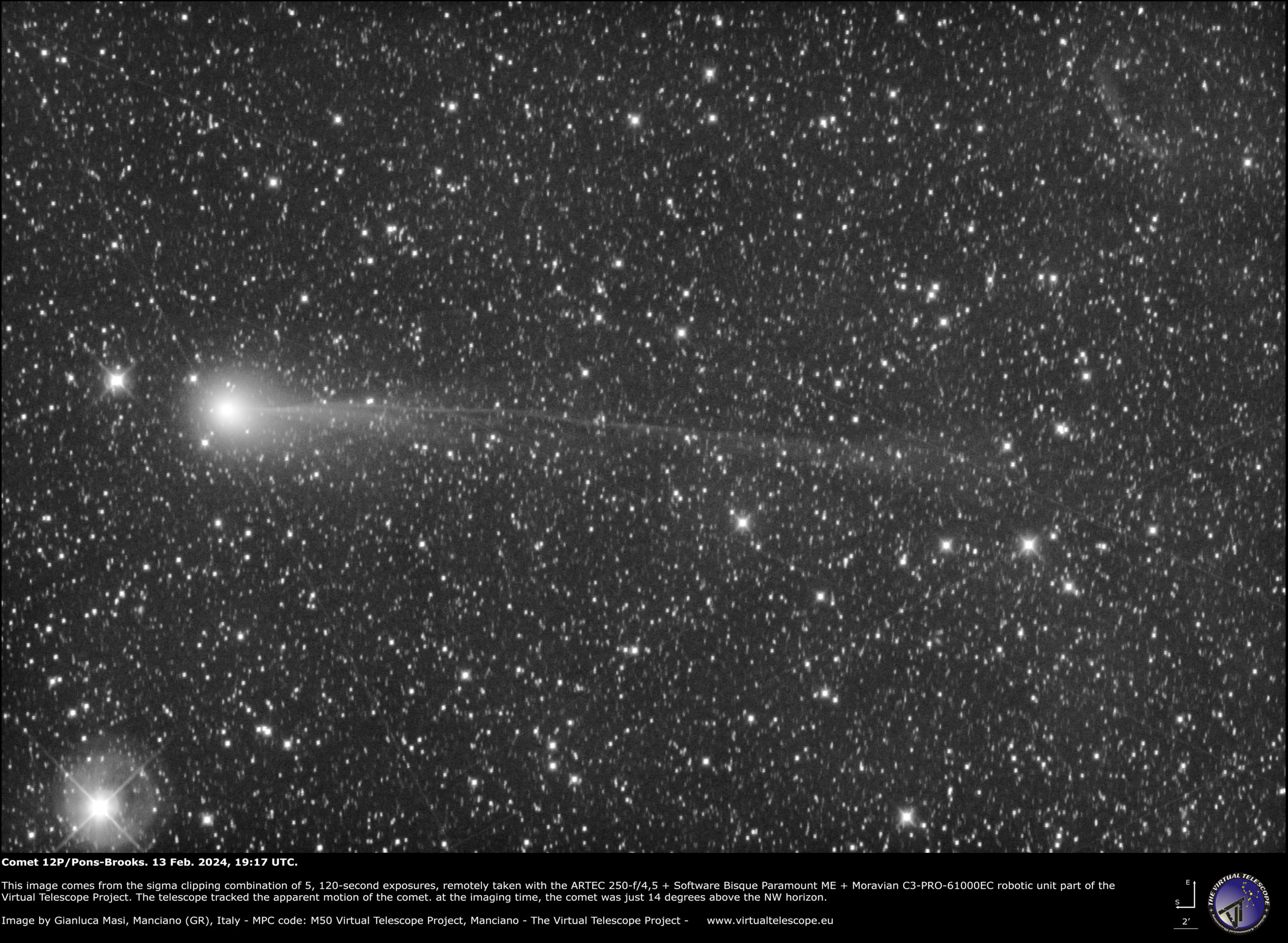 Comet 12P/Pons-Brooks: 13 Feb. 2024.