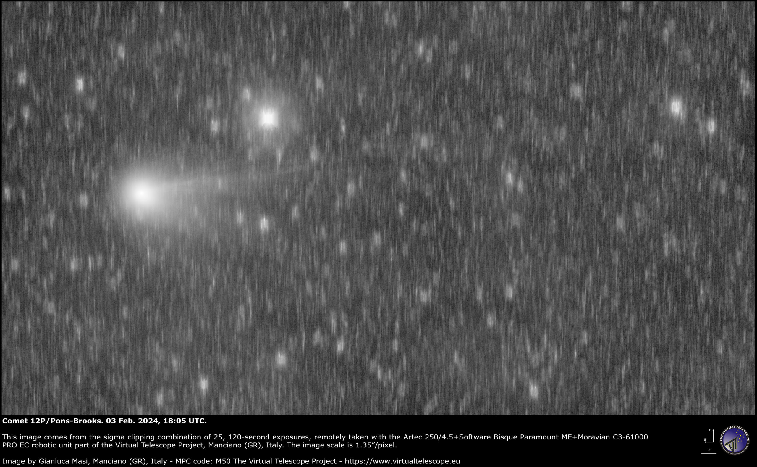 Comet 12P/Pons-Brooks: 3 Feb. 2024.