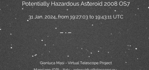 Potentially Hazardous Asteroid 2008 OS7: 31 Jan. 2024.