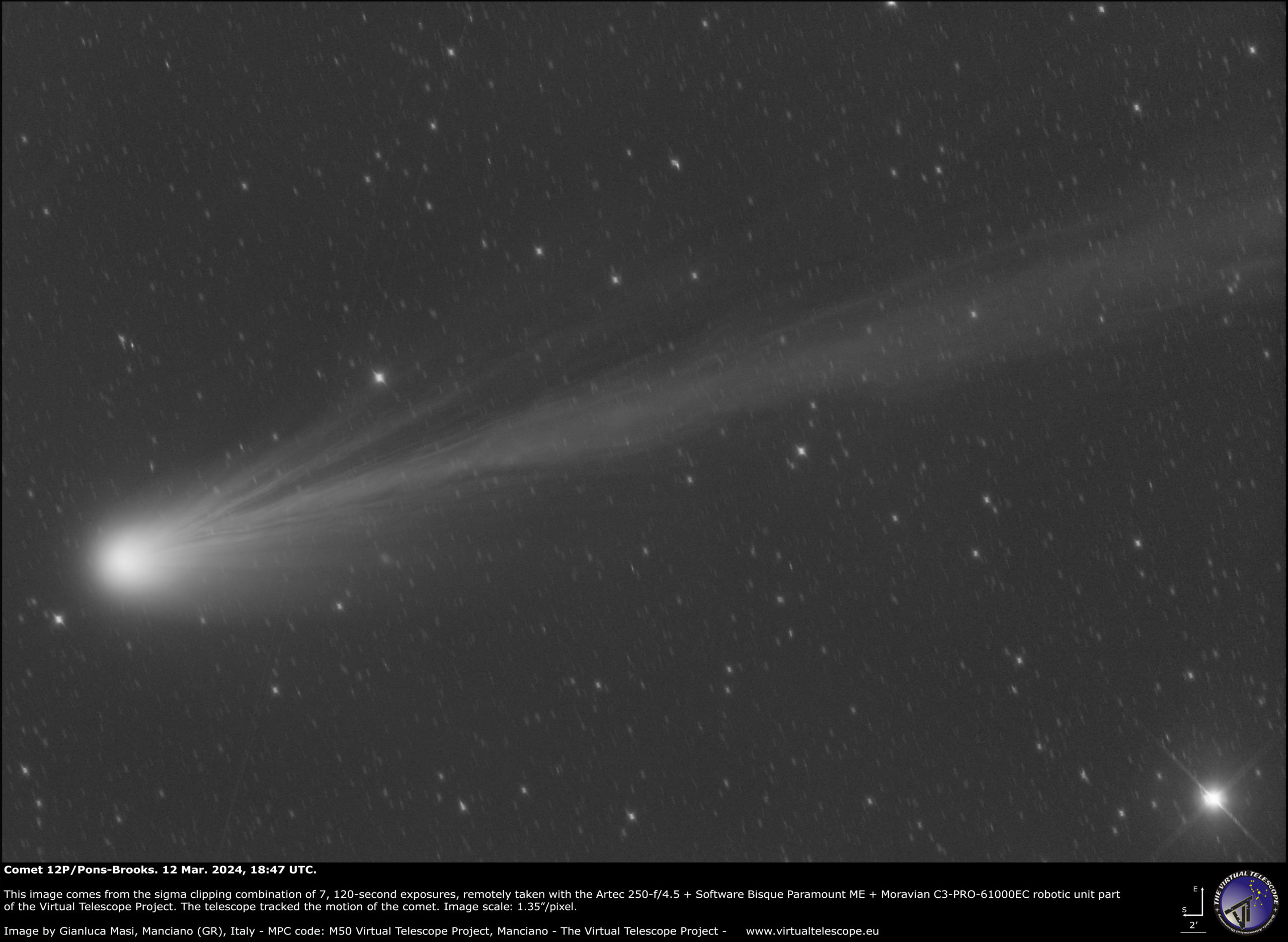 Comet 12P/Pons-Brooks: 12 Mar. 2024.
