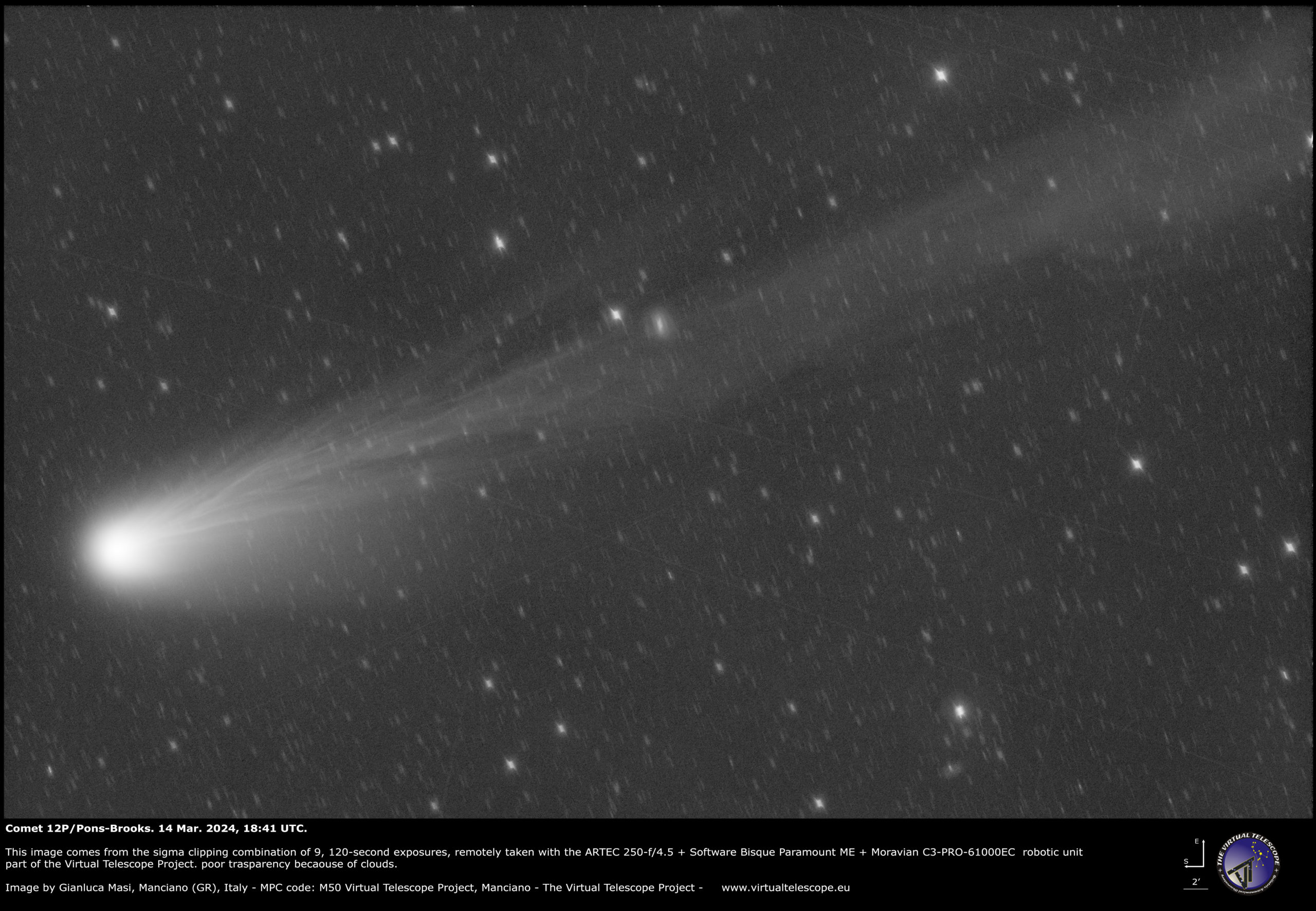 Comet 12P/Pons-Brooks: 14 Mar. 2024.