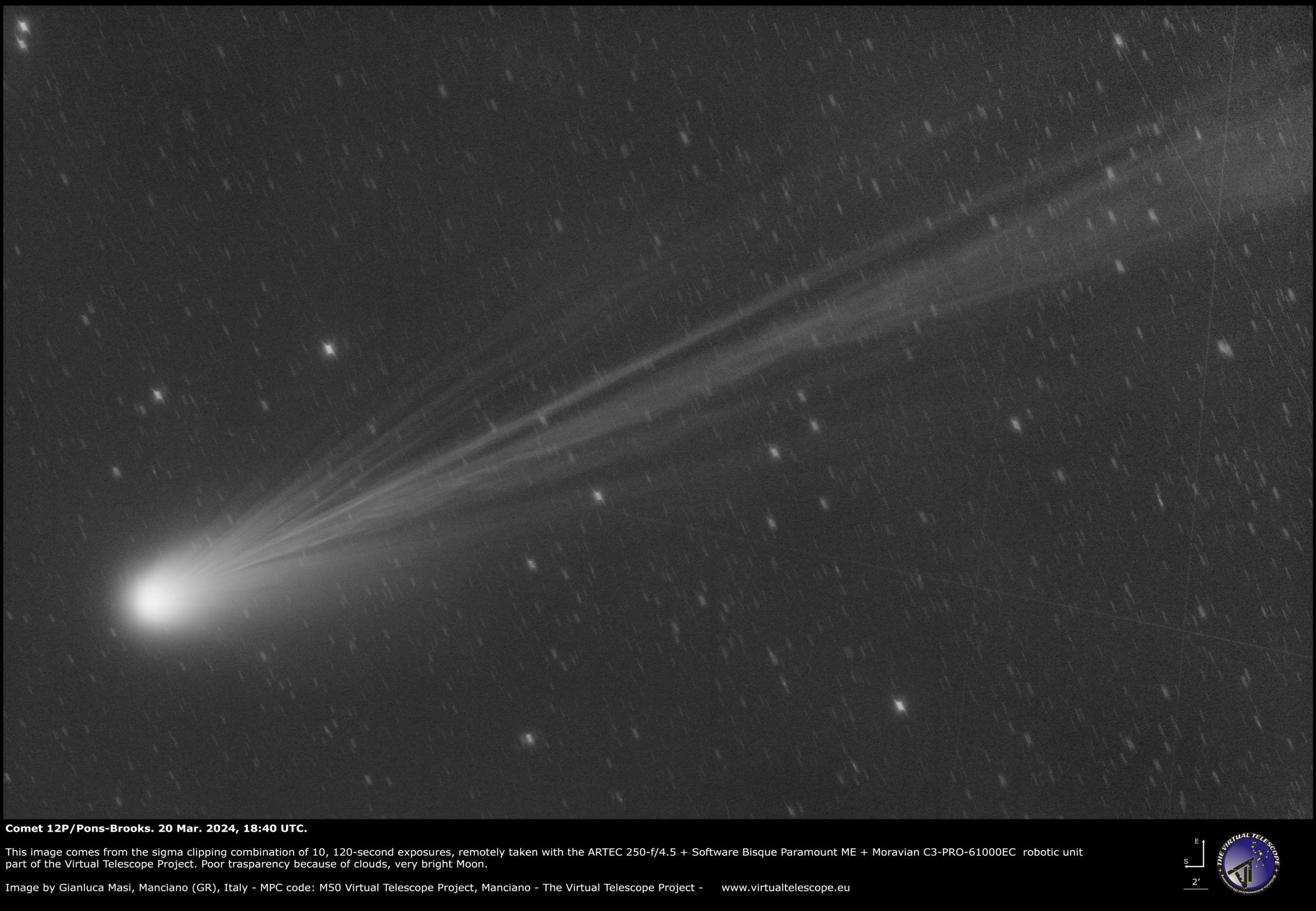 Comet 12P/Pons-Brooks: 20 Mar. 2024.