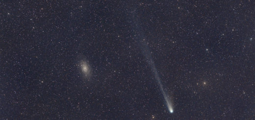 Comet 12P/Pons-Brooks and the Triangulum Galaxy (M 33). 20 Mar. 2024.