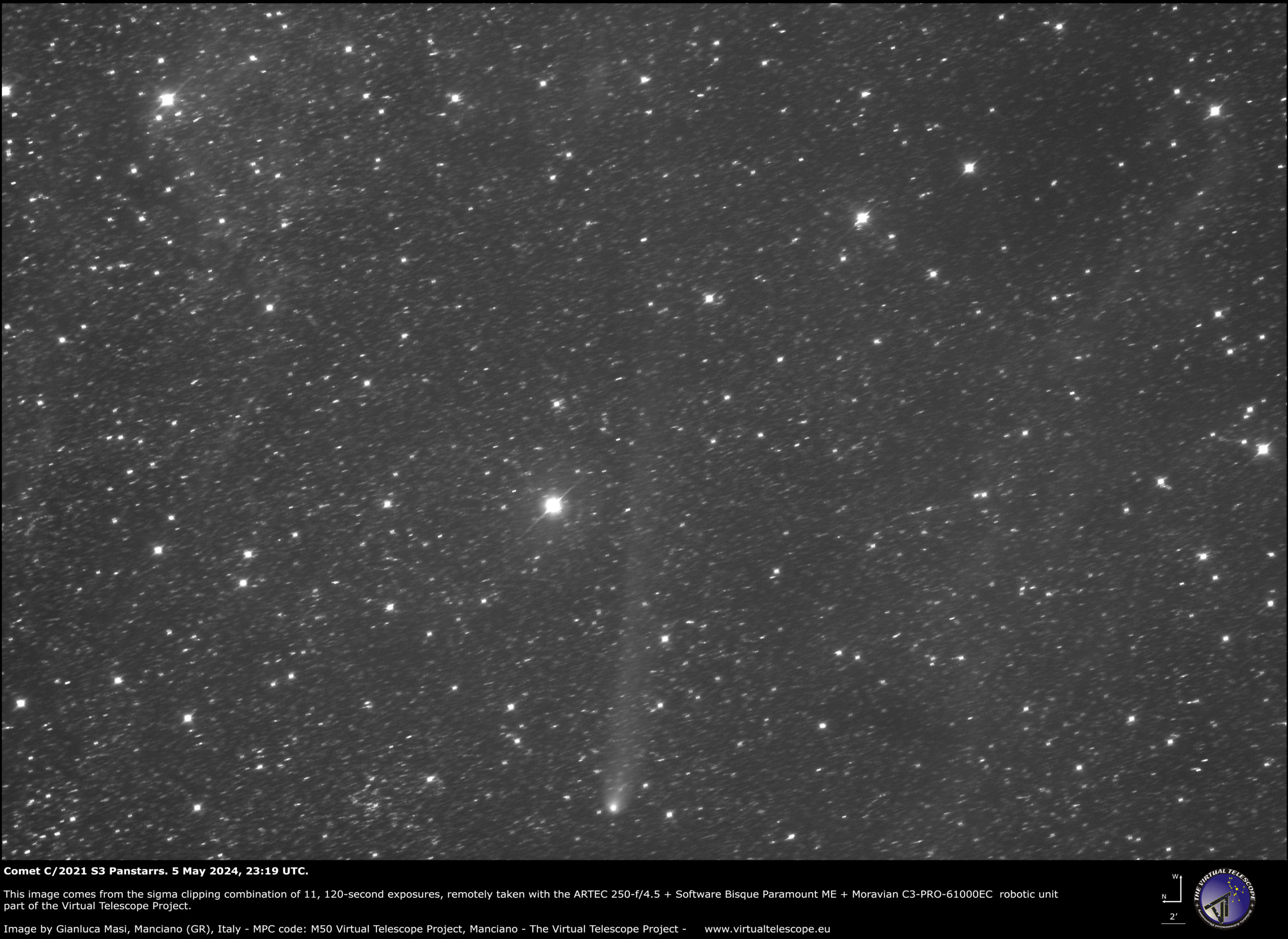 Comet C/2021 S3 Panstarrs: 5 May 2024.