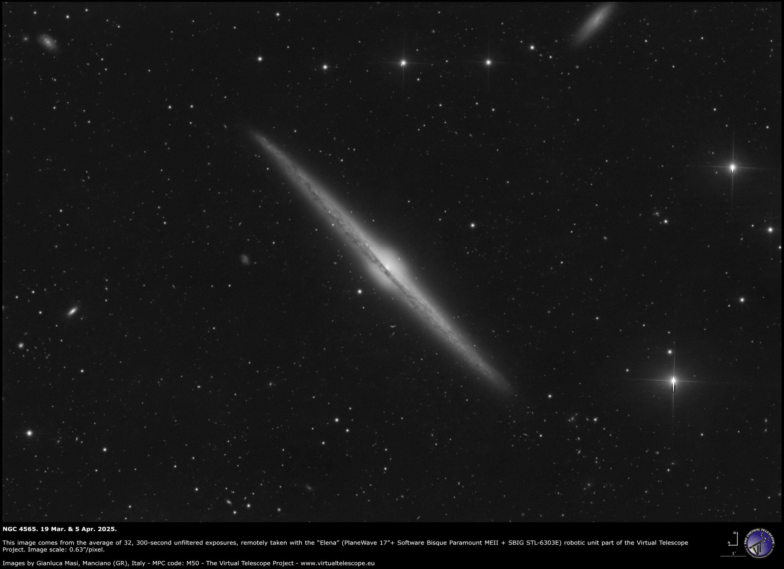 NGC 4565, the “Needle” galaxy.