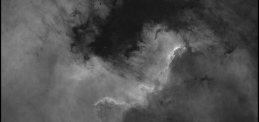NGC 7000, the “North America” emission nebula in H-alpha.