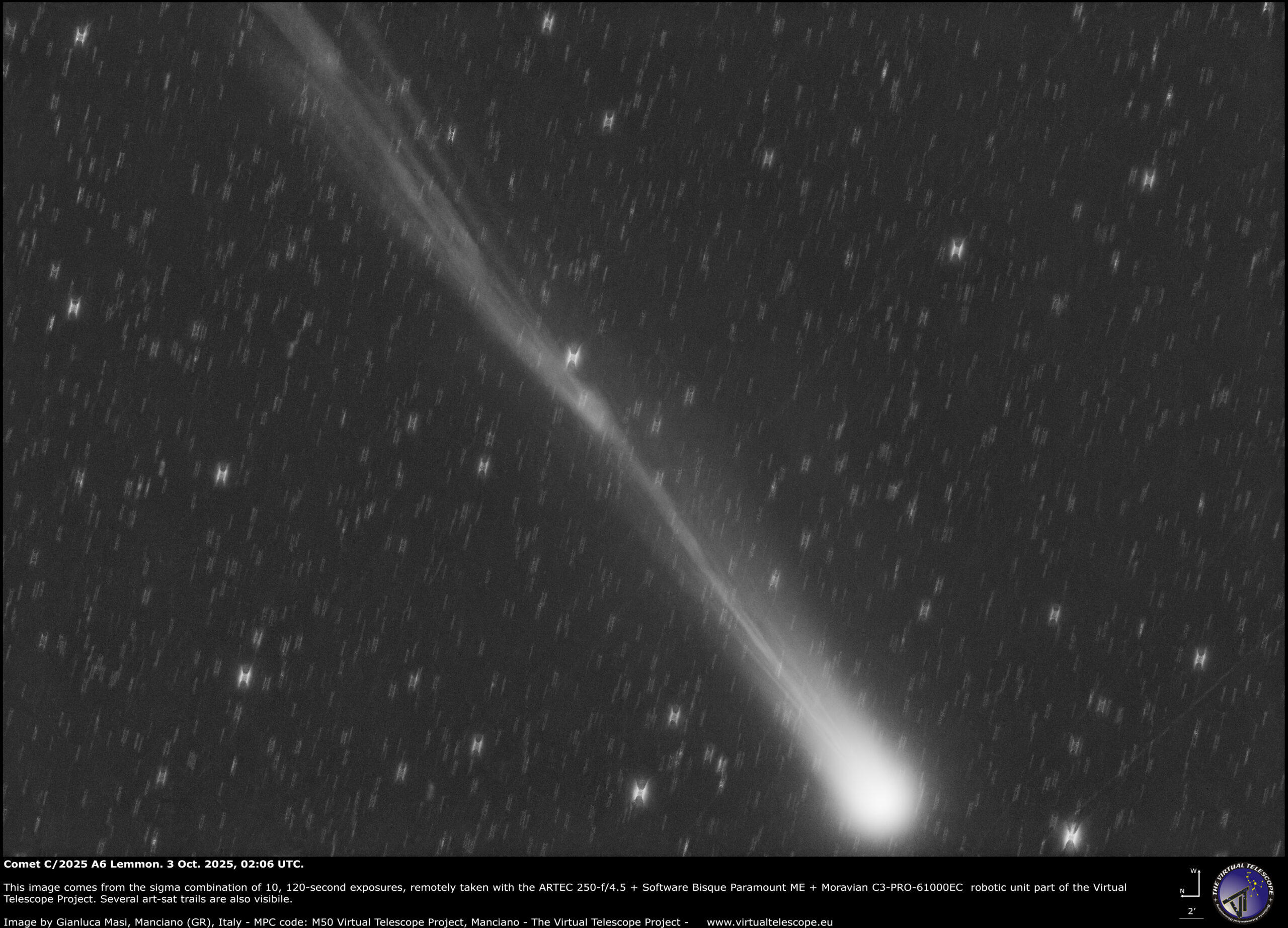 Comet C/2025 A6 Lemmon. 3 Oct. 2025